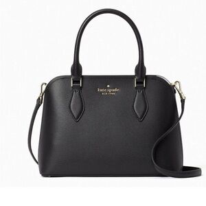 New Kate Spade Crosbody Satchel Leather Black Handbag Darcy